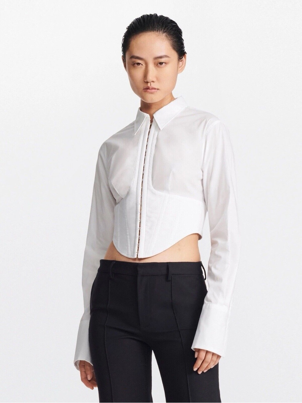 Dion Lee White Undercorset Shirt Size 4 - Sample